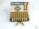 50 Rounds 9mm Luger Patriot 2A Sports, LLC 8g/124gr FMJ