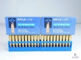 40 Rounds PPU 223 Remington FMJ BT, 55 Grain