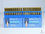 40 Rounds PPU 223 Remington FMJ BT, 55 Grain