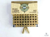 50 Rounds 9mm Luger Patriot 2A Sports, LLC 8g/124gr FMJ