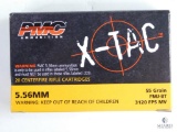 20 Rounds PMC X-Tac 5.56mm FMJ-BT, 55 Grain