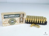50 Rounds 9mm Luger Patriot 2A Sports, LLC 8g/124gr FMJ
