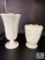 Vintage Milk Glass Fern Vase and Pedastal Vase