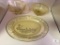 Amber Depression Glass Platter and Mixing Bowls