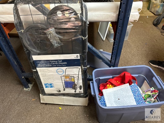 New Folding Cart with Tote of Bags, Fabric