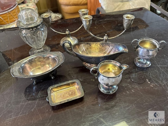 Large Lot of Mixed Silverplate Items
