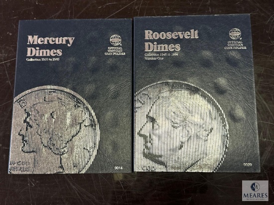 Two Empty Roosevelt Dime Collector Books