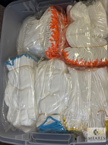 Tote of Industrial Work Gloves