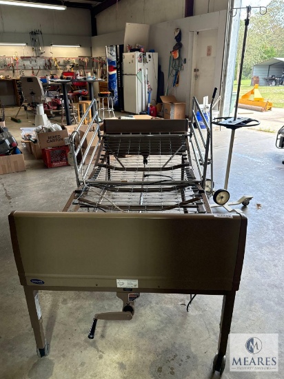Hospital Bed with IV Pole