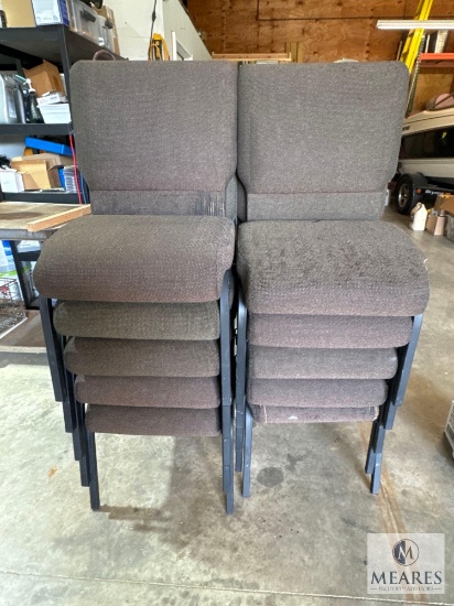 Group of 10 Stacking Chairs