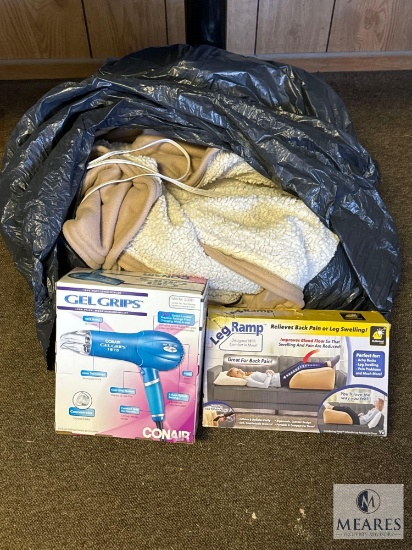 Dual Control Electric Blanket, Conair Hair Dryer, Leg Ramp