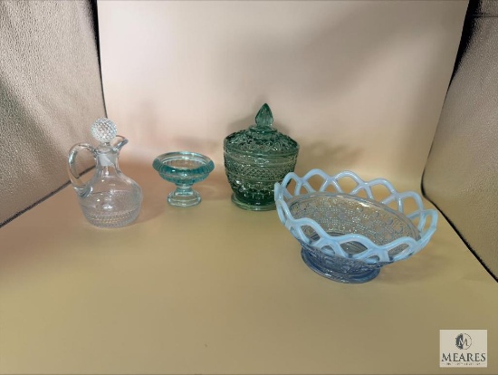 Vintage Imperial Lace Bowl and Vintage Glassware