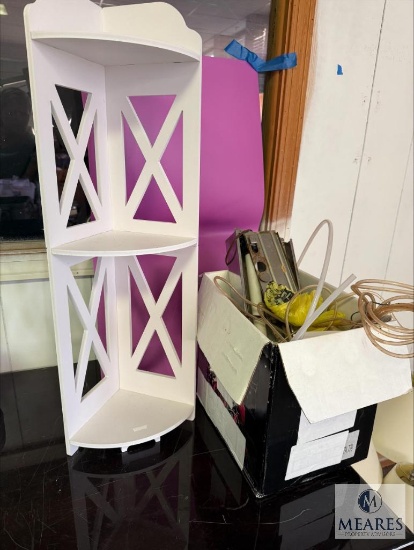 Corner Shelf and Fish Tank Items