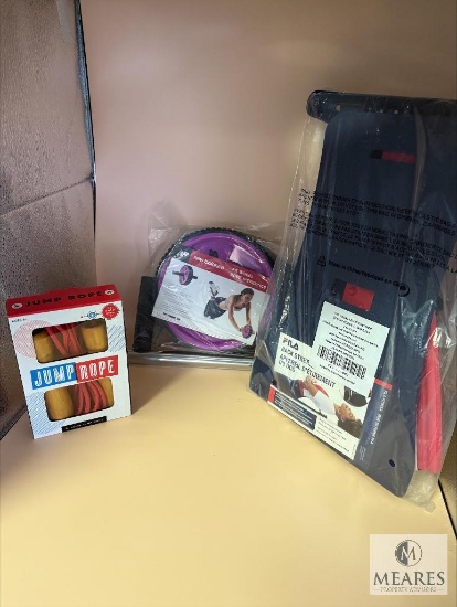 Exercise Items: Jump Rope, AB Wheel, Back Stretcher