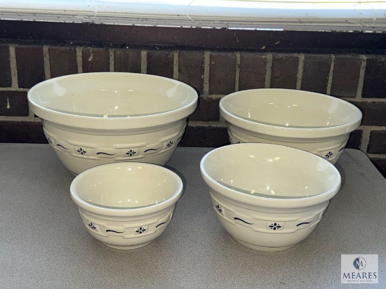 Set of Four Longaberger Mixing Bowls