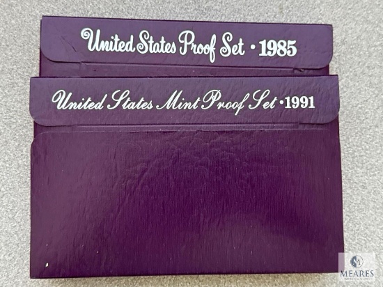TWO United States Proof Sets: 1985 and 1991