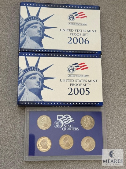 TWO United States Mint Proof Sets 2005 and 2006