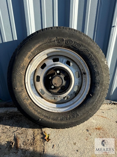 Goodyear Wrangler P205/75/15 Tire with Five-lug Rim