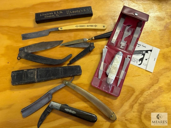 Vintage Straight Razors and Pocket Knives - Various Manufacturers
