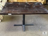 Four-top Restaurant Table Wood Top with Metal Base