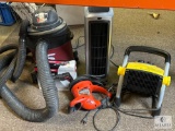 1.5 HP Shop Vac, Stanley Heater, Black and Decker Sander