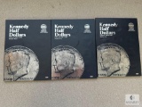 Three Incomplete Kennedy Half Dollars Books