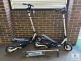 Two Wing Flyer and One Razor Scooter