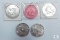 Five Mardi Gras Tokens, Dollar Size, 1970, 74, 78, 90 (2)