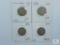 Liberty Nickels 1896 (G), 1987 (VG), 1908 (AG-G), 1912-D (G)