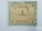1943 Allied Military Currency Italy 1 Lira, VF Details