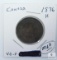 1876-H Canada Large Cent, VG-F