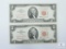 Two Sequential 1963A $2.00 U.S. Notes, Crips UNC
