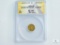 ANACS Graded 1855 Type 2 $1 Gold Coin - EF40 Details - Mount Moved, Cleaned
