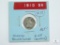 1910 (F-VF) Details Canada Five Cent Piece, Scarce Round Leaves Variety