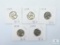 Group of Five 1959 Jefferson Nickels