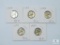 Group of Five 1959 Jefferson Nickels