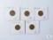 Five Lincoln Wheats from the 1950s