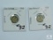 1933 & 1934 (Both VF) Silver Three Pence, New Zealand
