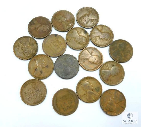 Lincoln Cents 1910, 11, 16 P-D, 17 P-D, 18 P-D, 19 P-S, 20 P-D, 21, 37 P-D-S
