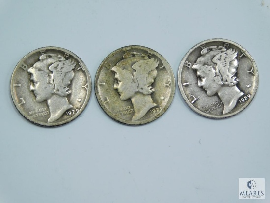 1929 P-D-S Mercury Dimes