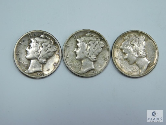 1944 P-D-S Mercury Dimes
