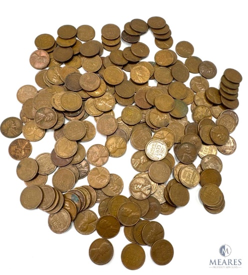 Approximately Four Rolls Wheat Cents