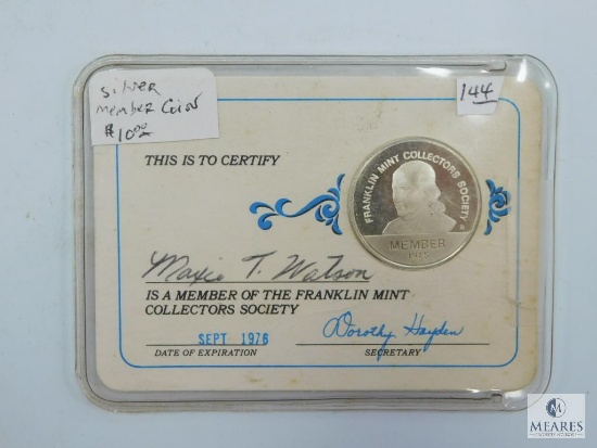 1975 Franklin Mint Silver Member Token