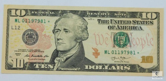 2013 Ft. Worth $10.00 Federal Reserve Star Note