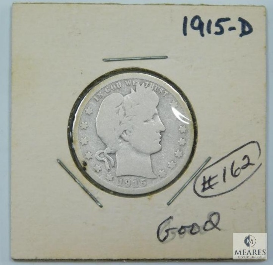 1915-D Barber Quarter