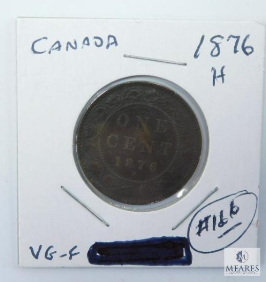 1876-H Canada Large Cent, VG-F