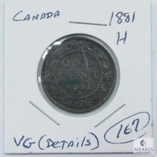 1881-H Canada Large Cent, VG, Details