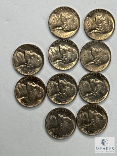 10 1948 BU Jefferson Nickels From BU Roll