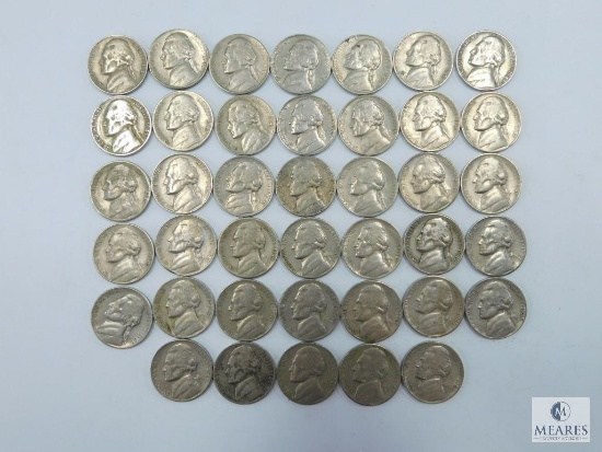 Roll (40) 1949-S Jefferson Nickels