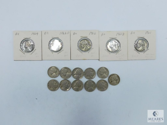 Group Of 16 Different Jefferson Nickels - 40's, 50's, 60's